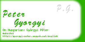 peter gyorgyi business card